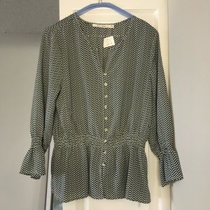 Black and White Blouse